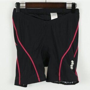 Shebeest Women's Medium Black & Pink Padded Chamois Cycling Shorts